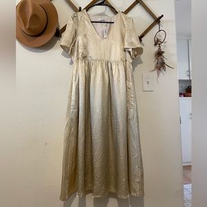 Madewell gold formal dress